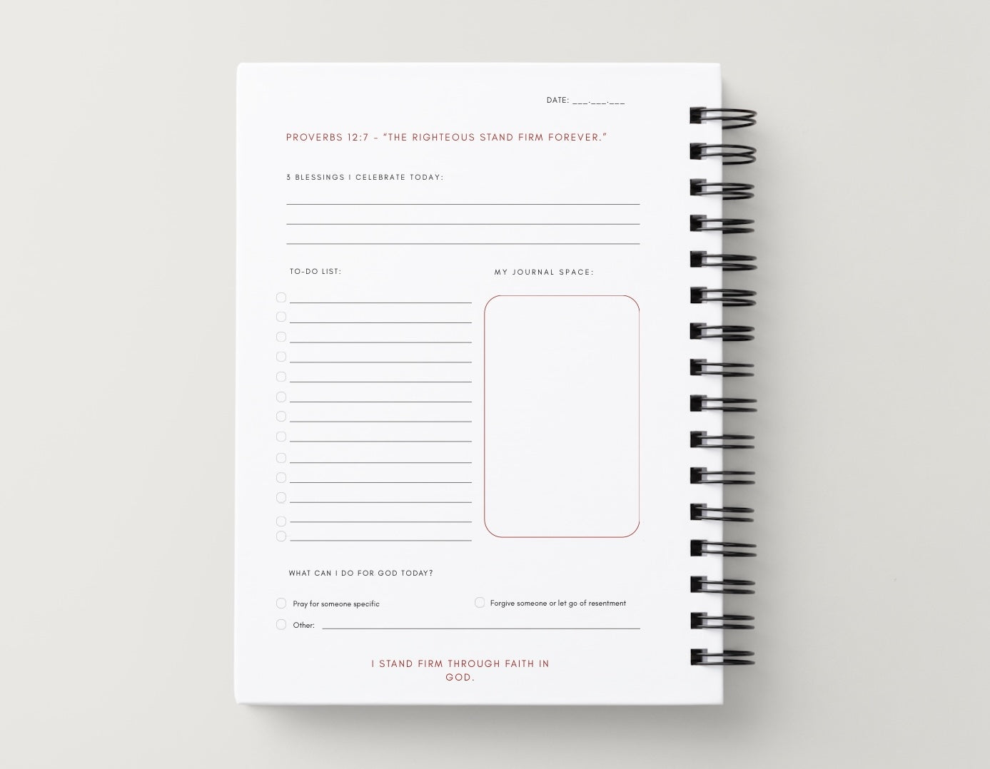 Walking by Faith Journal